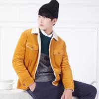 唐狮2014冬装新款棉服棉衣 男翻领羊羔...