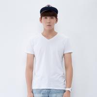 唐狮2015夏装新款T恤 男素色V领短袖...