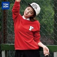 唐狮2015秋装新款卫衣 女字母印绣花圆...