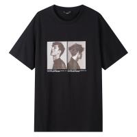 	唐狮2019夏季新款短袖T恤男纯棉圆领潮流人像印花半袖青年打底衣