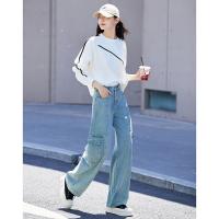 德玛纳圆领白色卫衣女士新款爆款春秋季高级...