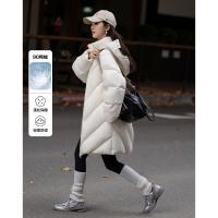 【雪域暖羽】冬季可拆卸连帽90鸭绒宽松长...
