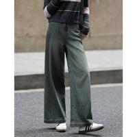 【复古蓝牛仔裤】2024冬款时髦水洗设计...