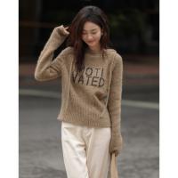 【软糯连帽针织】2024冬款套头胸前字母...