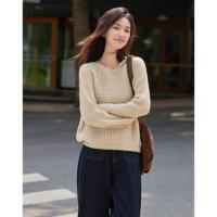 【温柔感针织衫】2024冬款圆领套头花瓣...