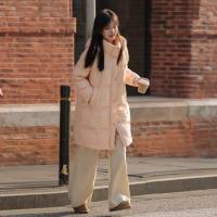 【满满温柔】2024冬款中长款连帽时尚简...