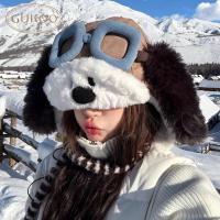 Gukoo/果壳帽子冬季护耳飞行帽史努比...