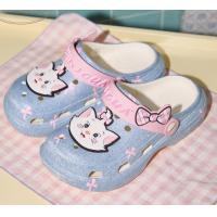 Gukoo/果壳拖鞋女春夏玛丽猫联名洞洞鞋新款厚底可外穿凉拖鞋