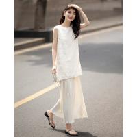 德玛纳【欧若风假两件】轻薄慵懒立体剪花无...