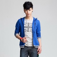 春装 唐狮男士拉链连帽开衫卫衣外套 #1...