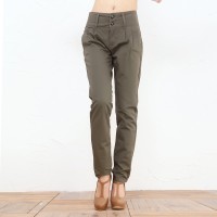 春冬 唐狮潮流女士纯色系简约风小脚休闲裤...