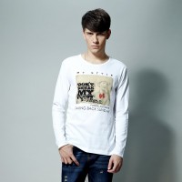 春装 唐狮正品男长袖复古怀旧印花T恤#6...