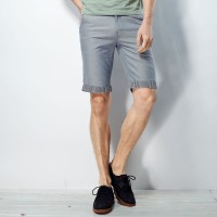 夏装 唐狮正品男脚口衬格子休闲中裤#61...